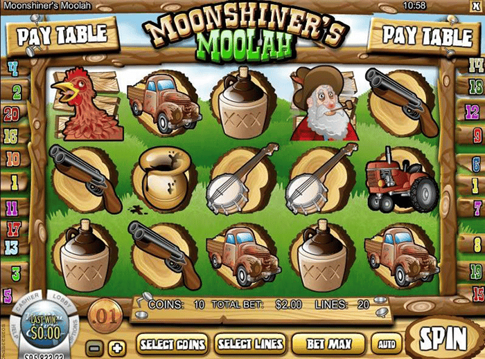Moonshiner's Moolah machine à sous