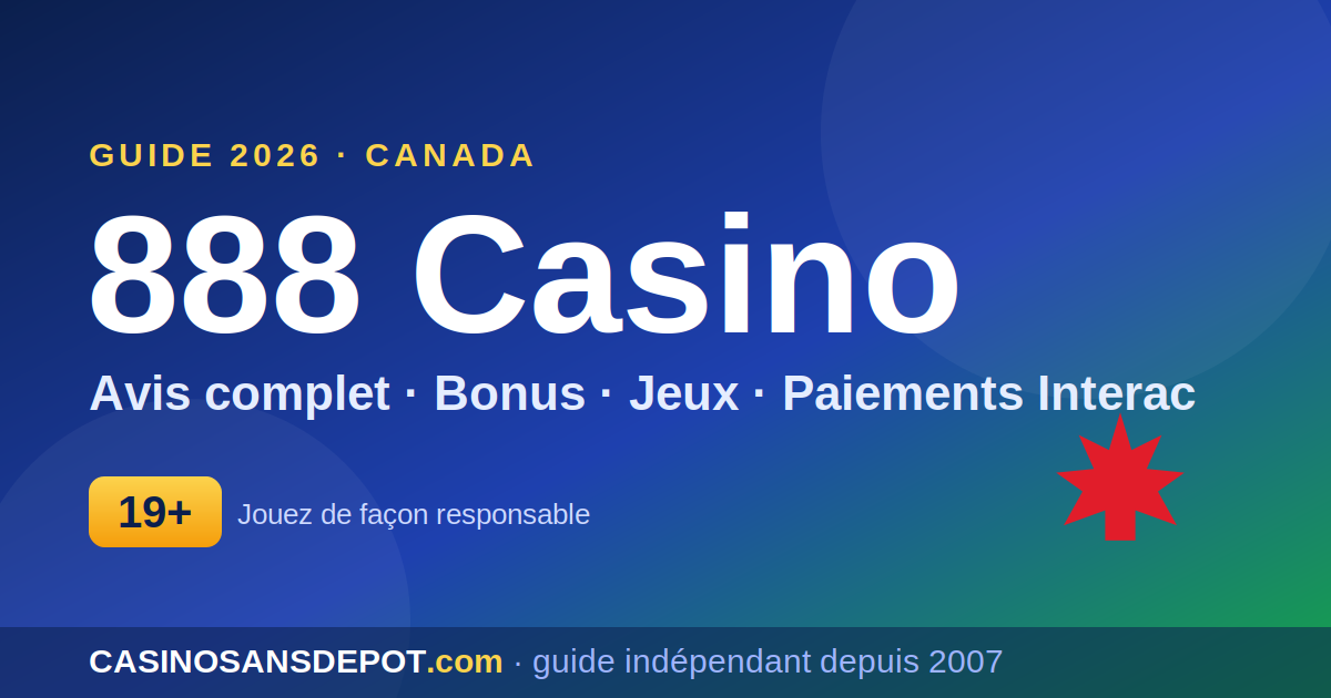 888 Casino en ligne – avis pour le Canada