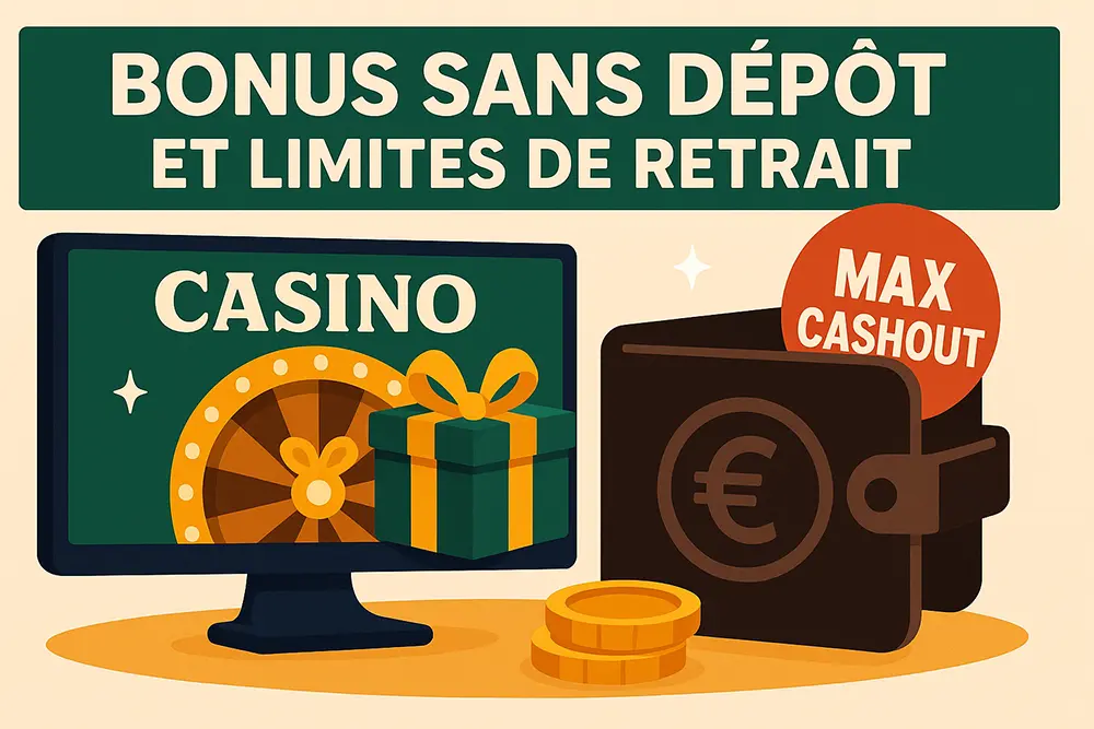 Bonus sans dépôt et limites de retrait - illustration
